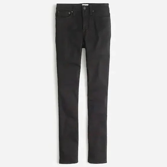 J. Crew 9" Mid-rise Stretchy Toothpick Jean in New Black - Picture 2 of 5